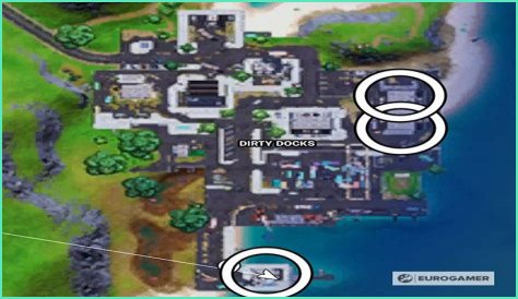 Fortnite - Spray Can locations: Where to find spray cans in warehouses in Dirty Docks or garages in Pleasant Park
