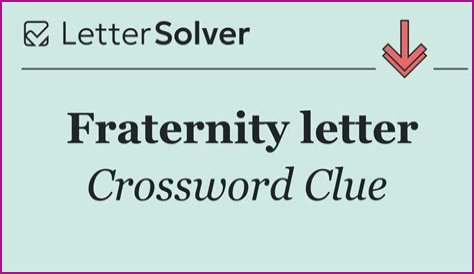 Fraternity letter Crossword Clue