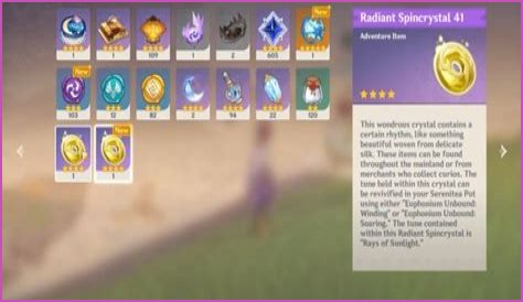 Genshin Impact Radiant Spincrystal Locations, Music List & How To Get