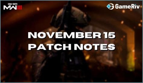 Modern Warfare 3 November 15 Patch Notes: Bug Fixes, Performance Upgrades, Gameplay, and Weapon Adjustments
