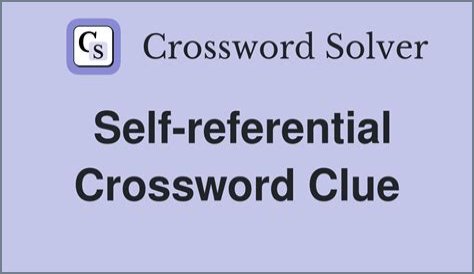Self-referential Crossword Clue